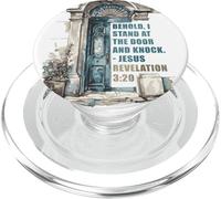Revelation 3:20 I Stand at the Door and Knock - Jesus Quote PopSockets PopGrip per MagSafe