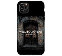 Revelation 3:20 I Stand at the Door and Knock, Will You Open Custodia per iPhone 11 Pro Max