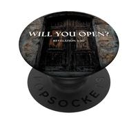Revelation 3:20 I Stand at the Door and Knock, Will You Open PopSockets PopGrip Adesivo