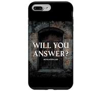 Revelation 3:20 I Stand at the Door & Knock, Will You Answer Custodia per iPhone 7 Plus/8 Plus
