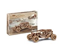 Revell Tiny Adventures 00610 - Kit modellino in legno in scala 1:32, con motore Pull Back & Go, lunghezza 17 cm