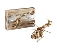 Revell 00611 - Tiny Adventures - Elicottero - Kit modellino in legno in scala 1:30 - con motore Pull Back & Go - Larghezza rotore 30 cm