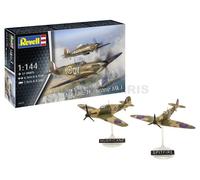 Revell 03771 Supermarine Spitfire Mk.Ia & Hawker Hurricane Mk.I 1:144 Kit modellino in plastica non costruita/non verniciata