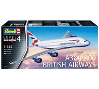 Revell-A380-800 Other License A380, British Airways Kit Aeromodello, Colore Bianco, STK, RV03922