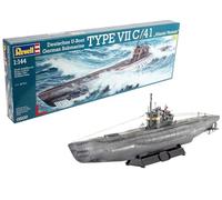 Revell- U-Boot Type VII C/41 Atlantic Version U-boottype Kit di Montaggio Modello Sottomarino Tedesco, Multicolore, 46.7 cm Length, RV05100