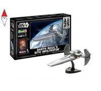 Revell 05638 - 1/120 Star Wars Geschenkset Darth Maul, Sith Infiltrator™ - Nuovo