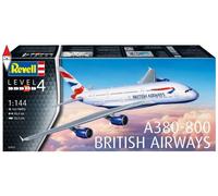 Revell-A380-800 Other License A380, British Airways Kit Aeromodello, Colore Bianco, STK, RV03922