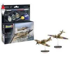 REVELL 1/144 MODEL SET SPITFIRE MK.IA AND HURRICANE MK.I