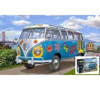 REVELL 1/24 KIT FURGONE VW T1 SAMBA BUS FLOWER POWER MODELLINO STATICO DIECAST