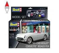1953 Chevrolet Corvette Roadster Model Set 1:24 Plastic Model Kit REVELL