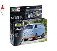 Volkswagen VW T1 Panel Van Gulf Model Set 1:24 Plastic Model Kit REVELL