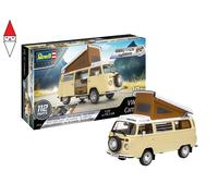 Revell 07676 Volkswagen T2 Camper (Easy-Click System) 1:24 modellismo