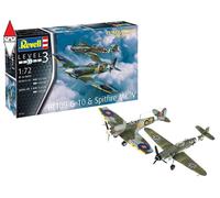 REVELL 1/72 COMBAT SET BF109G-10 AND SPITFIRE MK.V
