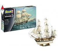 H.M.S. HMS Beagle Darwin's Historical Discovery Barque 1:96 Plastic Model Kit