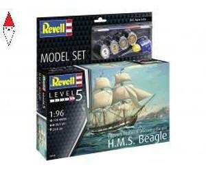 REVELL 1/96 MODEL SET HMS BEAGLE DARWINS HISTORICAL DISCOVERY BARQUE
