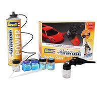 Revell 39196 REV-39196 Airbrush Set di Alta qualità con Pistola a spruzzo, bomboletta ad Aria compressa, Spazzola per Accessori, Rosso + Nero