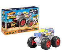 Revell 50317 Monster Truck Racing #1, Auto Giocattolo 1:32 con Saltatore Hot Wheels Maker Kitz-assemblare e Partire, con Motore di ritiro (Pull Back), Bianco/Blu