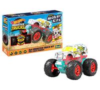 Revell 50318 Monster Truck Hissy Fit, auto giocattolo 1:32 con pistone Hot Wheels Maker Kitz, assemblata e partita, con motore di ritiro (Pull Back), bianco/giallo