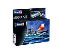 REVELL 65181 MODEL SET BATTLESHIP GNEISENAU MODELLO CON ACCESSORI BASE 1