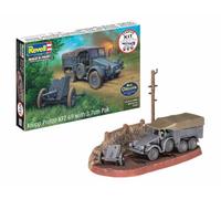 Revell 73344 Starter Kit Krupp Protze Kfz 69 & Pak scala 1:76 Kit modello in plastica non costruita con accessori