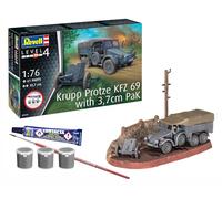 Revell 73344 Starter Kit Krupp Protze Kfz 69 & Pak scala 1:76 Kit modello in plastica non costruita con accessori
