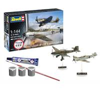 Revell 73770 Starter Kit Messerschmitt Bf109E & Ju87B Stuka scala 1:144 Unbuilt Plastic Model Kit con accessori
