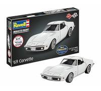 Revell 77684 Starter Kit Corvette C3 in scala 1:32, kit modellino in plastica con colori di base, colla modellino e pennello