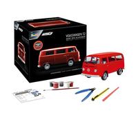 Revell- Adventskalender VW T2 Bus, der Kult Bulli mit Dem Easy-Click-System Volkswagen 24 Giorni per modellino Auto Fai da Te, Colore: Rosso, 01034