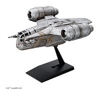 Revell (Bandai Original 01213 Star Wars: The Mandalorian Razor Crest™ (in-Flight), scala 1:144, non costruito/pre-colorato/Clip-Together (senza colla) in plastica, kit di modellino con supporto