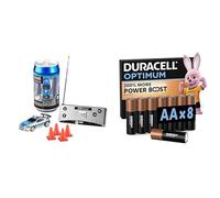Revell Control Mini RC Auto Polizia, 1:43, & Duracell Optimum AA 8 pz, Power Boost