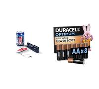 Revell Control Mini RC Barca, 2.4GHz/batteria, 8+ anni, & Duracell Optimum AA 8 pz, Power Boost