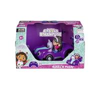 Gabbys Dollhouse RC Car Carlita Easy 2.4 GHz Control, coda di gatto mobile per un'esperienza di gioco autentica, include figure di Gabby & Pandy Paws, 23 cm di lunghezza, adatto a partire da 4 anni