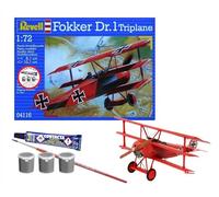 Revell Fokker DR.1 Triplano 74116 - Kit di modellino in plastica non costruito, scala 1:72, con accessori