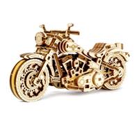 Revell Tiny Adventures 00614 - Moto Cruiser V-Twin, kit modellino in legno scala 1:13, con motore Pull Back & Go, lunghezza 18 cm