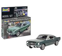 Revell Modellino 1965 Ford Mustang 2+2 Fastback | Design classico | corpo fedele ai dettagli, motore e interno autentico | Include colla e pennello