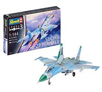 Revell Modellino aereo 1:144 - Suchoi Su-27 Flanker in scala 1:144, livello 3, riproduzione fedele con molti dettagli, 03948