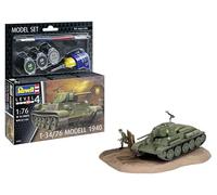 Revell Modellino T-34/76 modello 1940 | Carro armato sovietico leggendario | Torre girevole e catena in vinile | Accessori inclusi colla e pennello