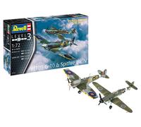 Revell RV03710 Combat Set Bf109G-10 & Spitfire Plastic Model kit, Unpainted