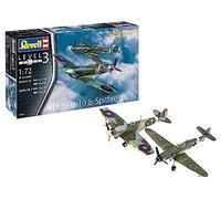 Combat Set: Bf109G-10 & Spitfire Mk.V 1:72 Plastic Model Kit 03710 REVELL
