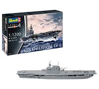 Revell 1:1200-USS Ship USS Enterprise CV-6, Colore Non Verniciato, 05824