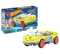 Revell- Twinduction-Macchina Giocattolo 1:32 con Saltatore Hot Wheels Maker Kitz-Assemblaggio e partenza, con Motore di ritiro (Pull Back), Colore Giallo, 50313
