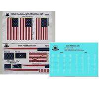 Revell USS Constitution, Stati Uniti 1:96 - Bandiere e scale da disegno per m...