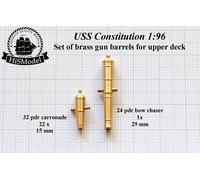 Revell USS Constitution, Stati Uniti 1:96 - set di 23 pistole in ottone sul p...