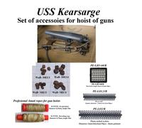 Revell USS Kearsarge 1:96 - set 56 pezzi blocchi di noce, ganci P-E, occhiell...