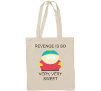 Revenge is so very very sweet - Borsa tote in cotone naturale, colore: Bianco
