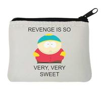 Revenge is so Very Very Sweet - Portamonete in neoprene, 10 x 11 cm, colore: Bianco