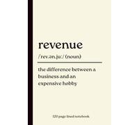 Revenue Notebook: The Difference Between a Business and an Expensive Hobby: Funny 120-Page Lined Dictionary Definition Journal for Entrepreneurs, ... Coworker, New Business & Secret Santa Gift
