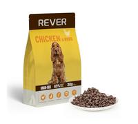 REVER EA3 Cibo completo secco per cani adulti senza cereali con pollo fresco - 65% di proteine animali e nutrizione naturale per aiutare la digestione, la salute muscolare ed energia, 3kg