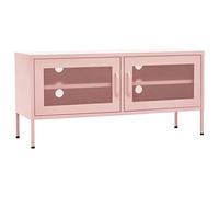 Revera Mobile TV Rosa 105x35x50 cm in Acciaio