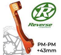 Reverse Bicicletta Dischi-Freni Disco Adattatore Postmount Pm-Pm Ø 203mm Arancio